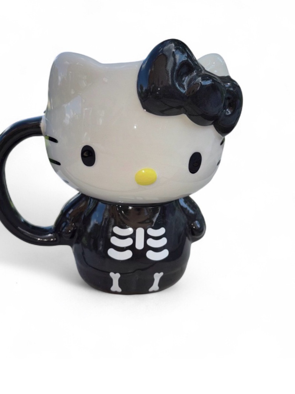 Sanrio Hello Kitty 5.5 inch Black & White Skeleton Ceramic Mug